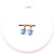 Σκουλαρίκια παιδικά σε χρυσό Κ14 με σιελ πέτρα