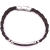 Βραχιόλι ατσάλι αντρικό με καφέ δερματίνη